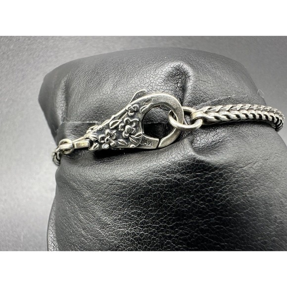 Trollbeads LAA Sterling Silver Charm Bracelet 6 Glass Lampwork Beads 6 Inch - Picture 7 of 12